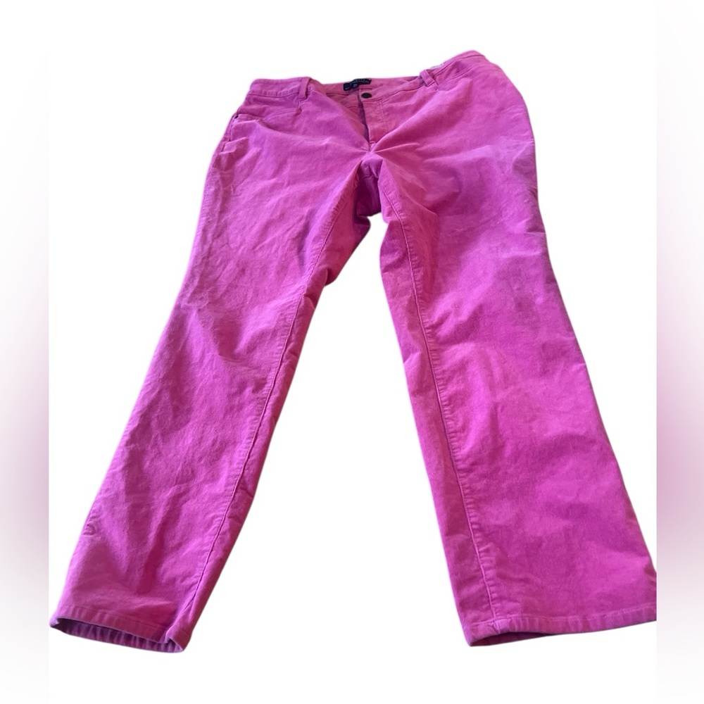 Talbots straight Dark pink corduroy pants. Size 18W